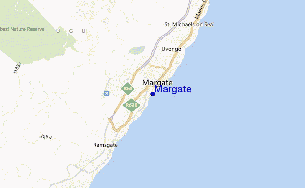 mapa de ubicación de Margate