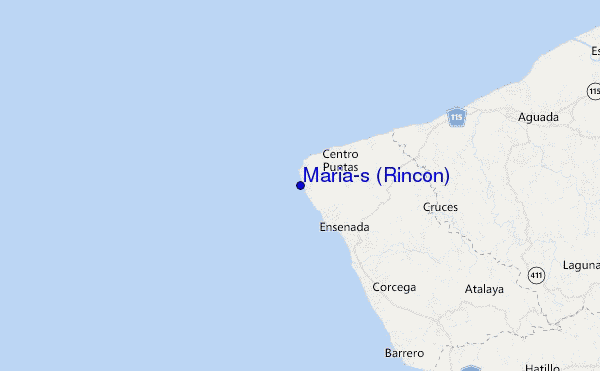 mapa de ubicación de Maria's (Rincon)