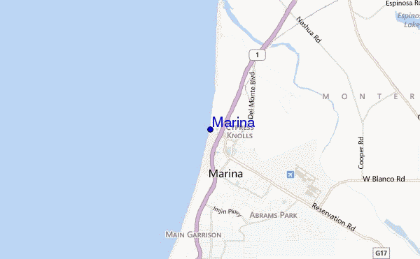 mapa de ubicación de Marina