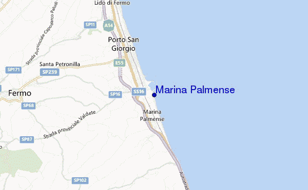 mapa de ubicación de Marina Palmense
