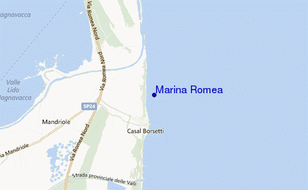mapa de ubicación de Marina Romea