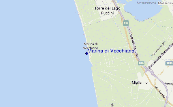 mapa de ubicación de Marina di Vecchiano