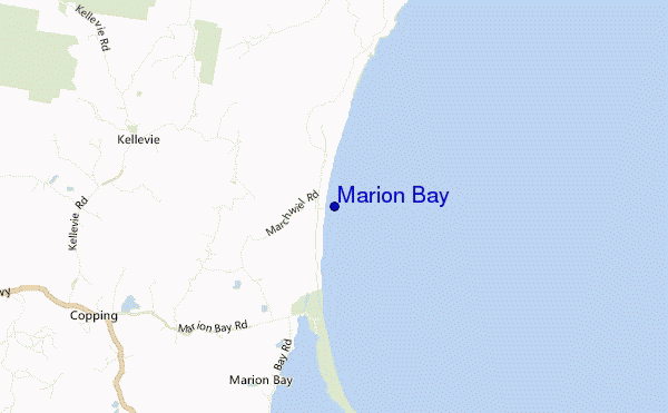 mapa de ubicación de Marion Bay