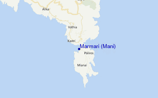 mapa de ubicación de Marmari (Mani)