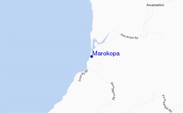 mapa de ubicación de Marokopa