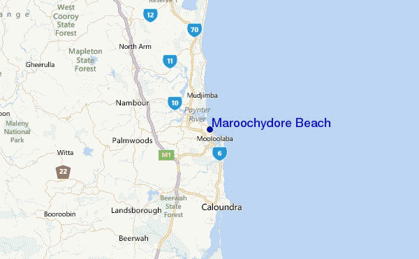 Maroochydore Beach Location Map