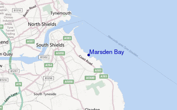 mapa de ubicación de Marsden Bay