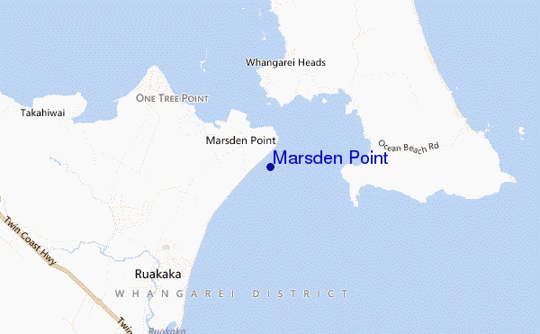mapa de ubicación de Marsden Point