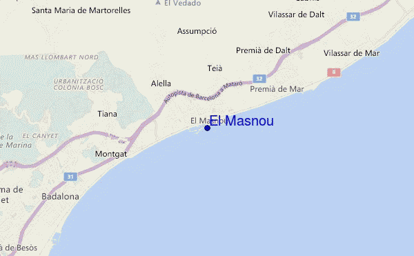 mapa de ubicación de El Masnou