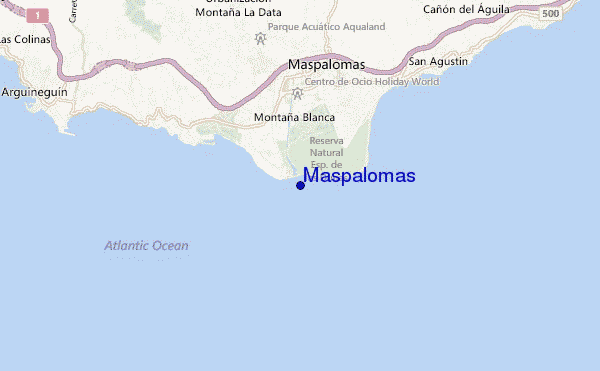 mapa de ubicación de Maspalomas
