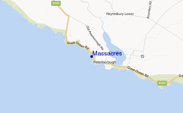 mapa de ubicación de Massacres