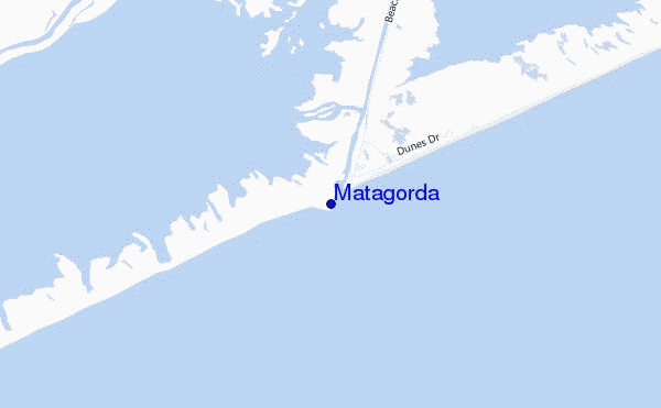 mapa de ubicación de Matagorda
