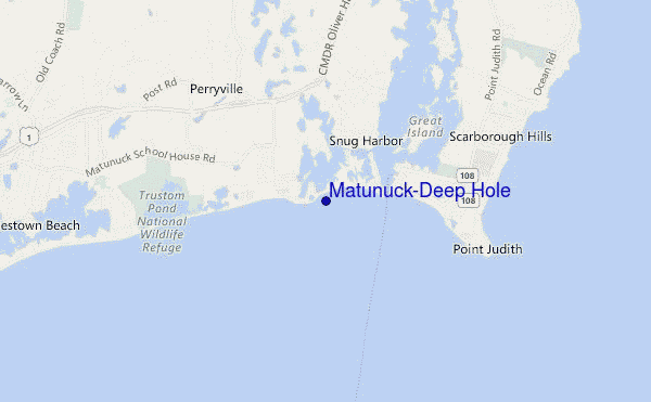 mapa de ubicación de Matunuck-Deep Hole