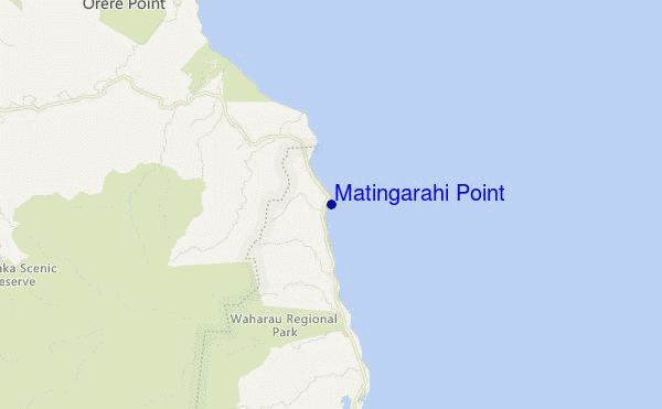 mapa de ubicación de Matingarahi Point