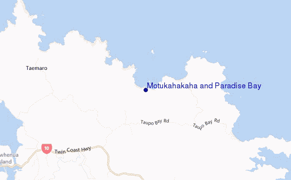 mapa de ubicación de Motukahakaha and Paradise Bay