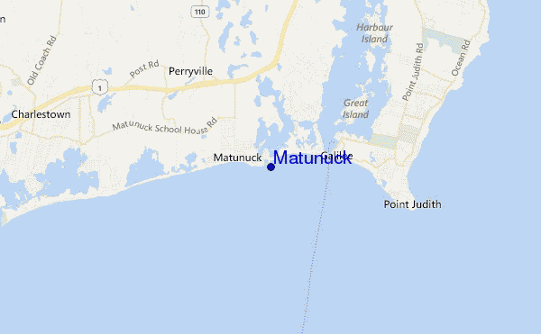 mapa de ubicación de Matunuck