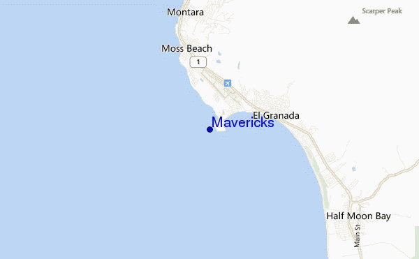 mapa de ubicación de Mavericks