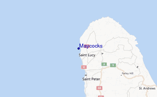 mapa de ubicación de Maycocks