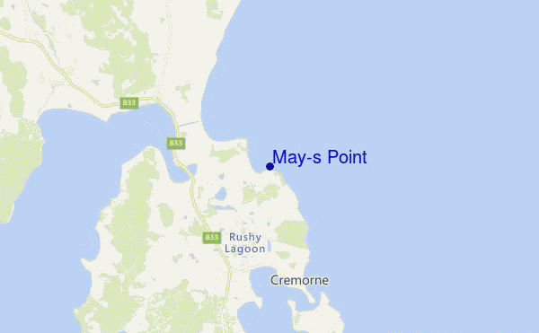 mapa de ubicación de May's Point