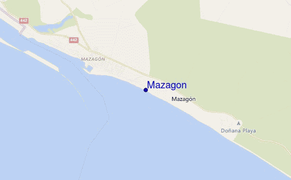 mapa de ubicación de Mazagon