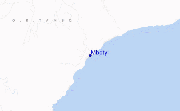 mapa de ubicación de Mbotyi