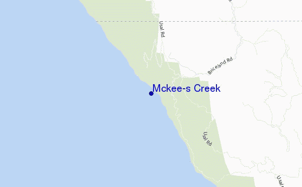 mapa de ubicación de Mckee's Creek