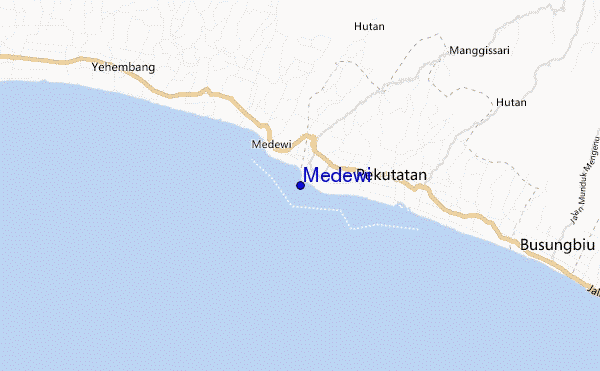 mapa de ubicación de Medewi