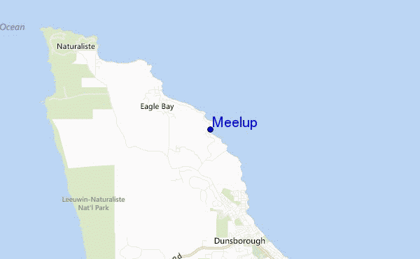 mapa de ubicación de Meelup