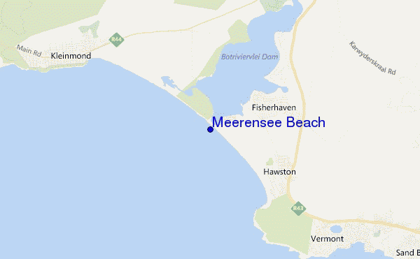 mapa de ubicación de Meerensee Beach