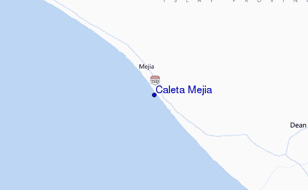 mapa de ubicación de Caleta Mejia