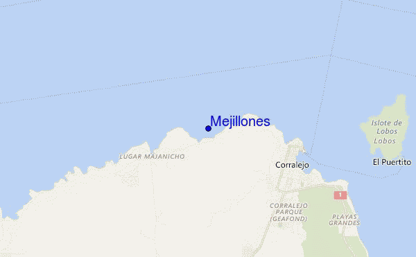 mapa de ubicación de Mejillones