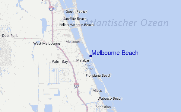 Melbourne Beach Location Map