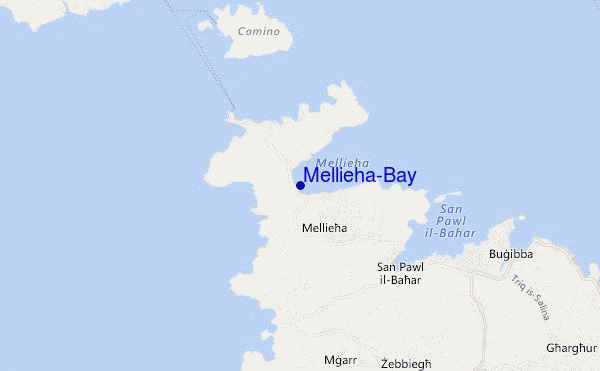 mapa de ubicación de Mellieha-Bay