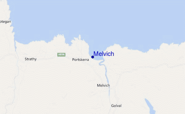 mapa de ubicación de Melvich