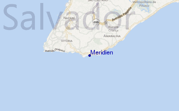 mapa de ubicación de Meridien