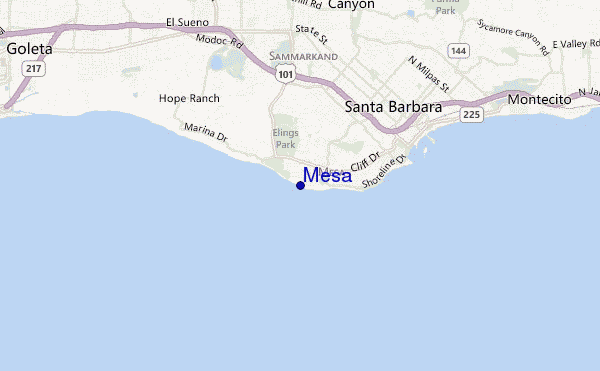 mapa de ubicación de Mesa