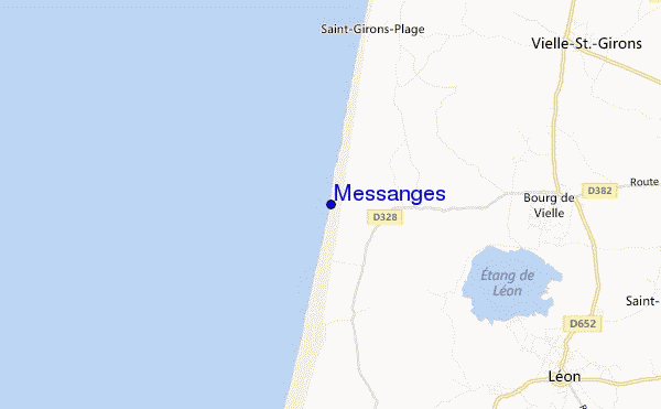 mapa de ubicación de Messanges