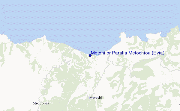 mapa de ubicación de Metohi or Paralia Metochiou (Evia)