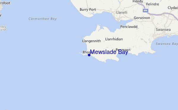 Mewslade Bay Location Map
