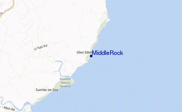 mapa de ubicación de Middle Rock