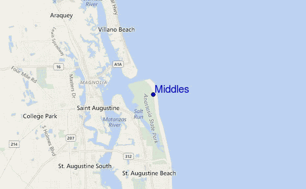 mapa de ubicación de Middles