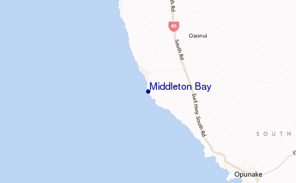 mapa de ubicación de Middleton Bay