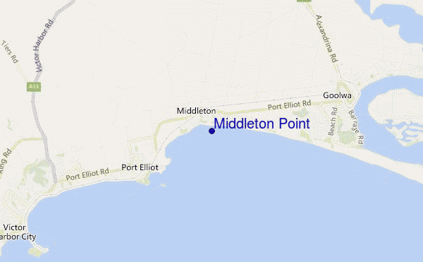 mapa de ubicación de Middleton Point