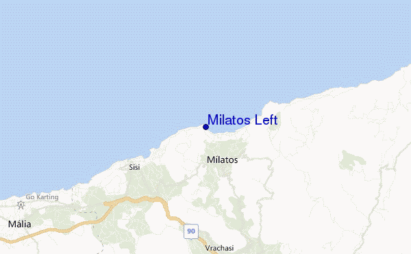 mapa de ubicación de Milatos Left