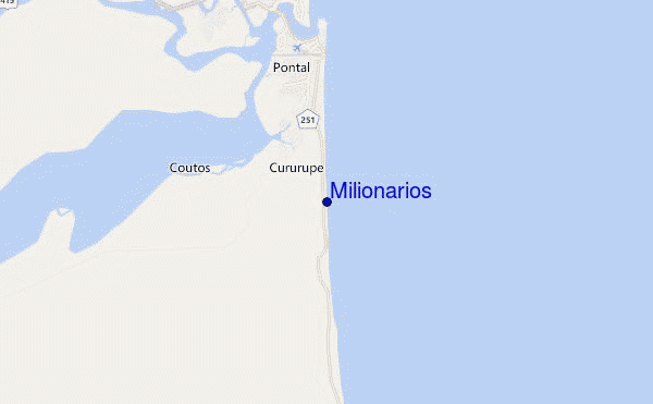 mapa de ubicación de Milionarios