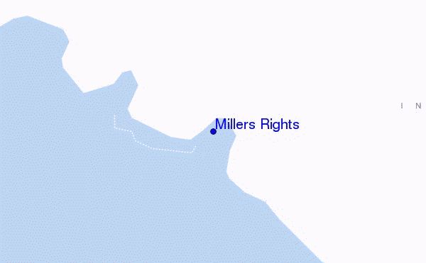mapa de ubicación de Millers Rights