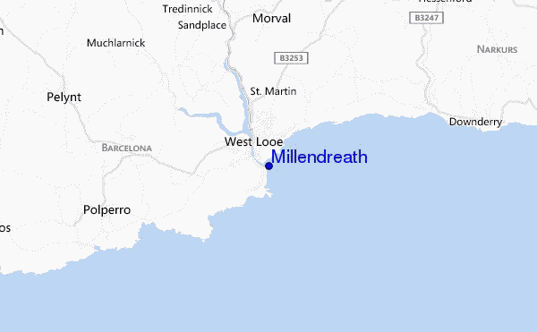 mapa de ubicación de Millendreath