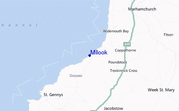 mapa de ubicación de Milook