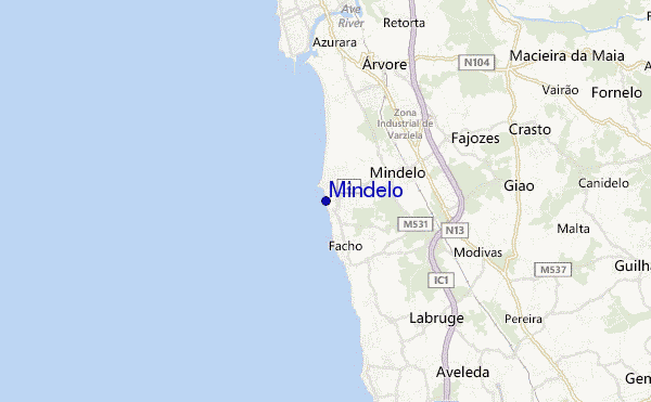 mapa de ubicación de Mindelo