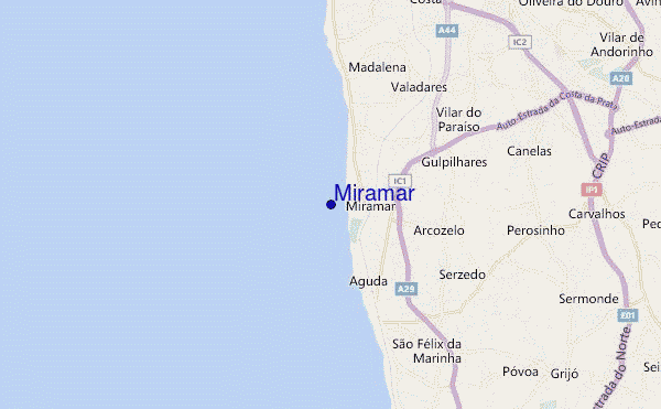mapa de ubicación de Miramar